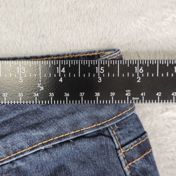 New Directions Weekend Jeans Womens 10 Dark Wash Denim Embroidered Flap Pockets - Picture 6 of 9